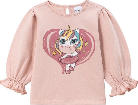 Snoezige Roze Eenhoorn T-shirt voor Meisjes - Lang en Geschikt voor Baby's en Peuters