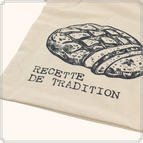OTIX Herbruikbare Broodzakken - voor Zelfgebakken Brood - 2 stuks - Katoen - Beige - 36x26cm - GRANO — afbeelding 3