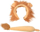Rubies Verkleed set leeuw - oortjes/staart - bruin - voor kinderen