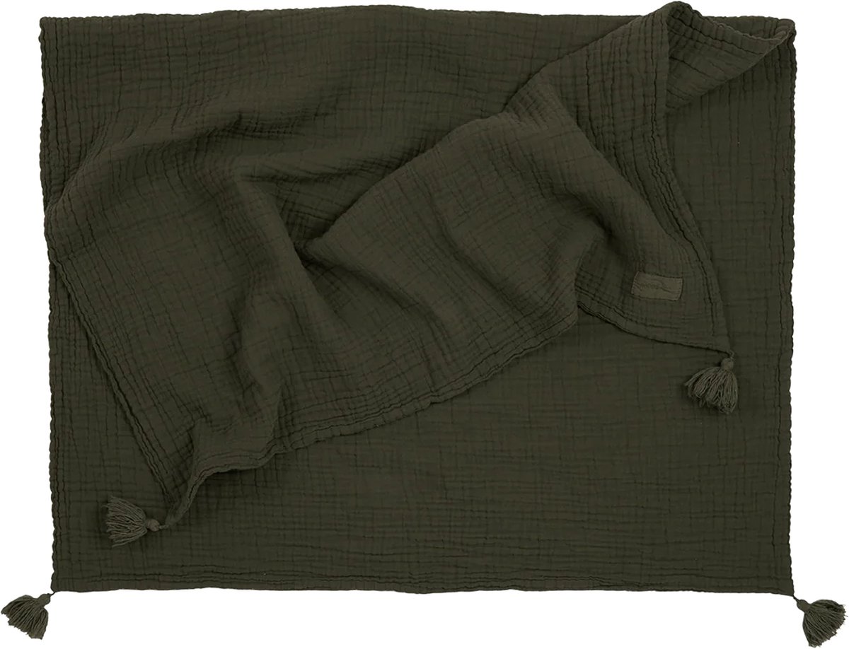Nobodinoz Dekentje 100x65cm Wabi-Sabi Muslin Deken | Vetiver *
