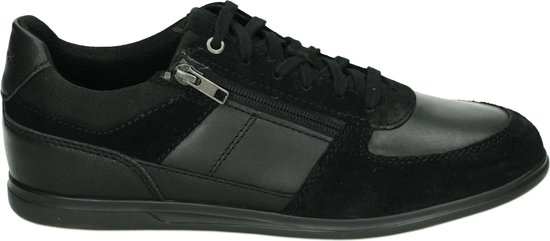 Geox U454GB - Lage sneakersHeren sneakersVrije tijdsschoenen - Kleur: Zwart - Maat: 45