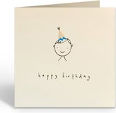 The Card Company - Wenskaart 'Birthday Hat Boy' (Dubbel)