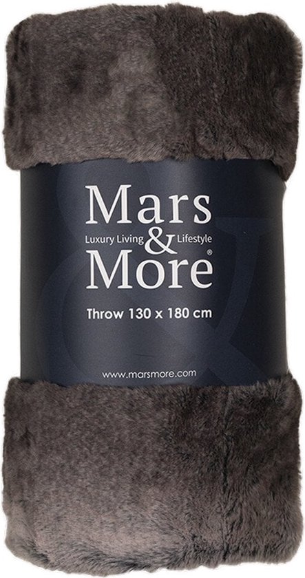 Mars & More - jeté - marron grizzly - 130x180