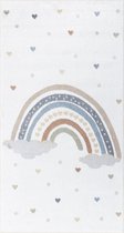 SURYA Vloerkleed - Machinewasbaar Kinderkamer, KinderTapijt, SpeelTapijt - Regenboog RAINI-BOW - Meerkleurig/Oranje - 80x150cm