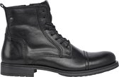 Jack & Jones - Heren Veterschoenen Russel Leather Boot - Zwart - Maat 40