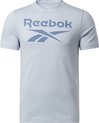 Reebok RI BIG STACKED LOGO TEE - Heren T-shirt - Blauw - Maat S