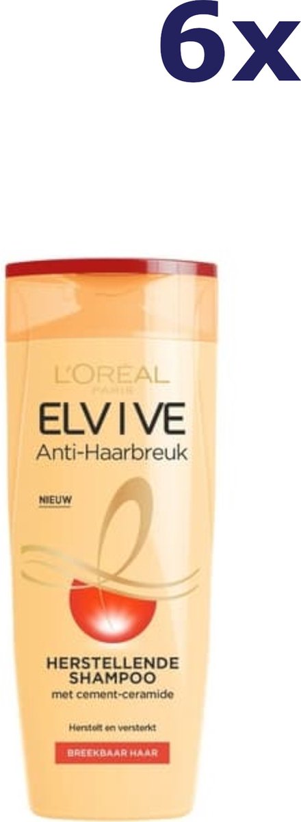 L’Oréal Paris Elvive Anti Haarbreuk Shampoo Voordeelverpakking - 6 x 250ml - L’Oréal Paris