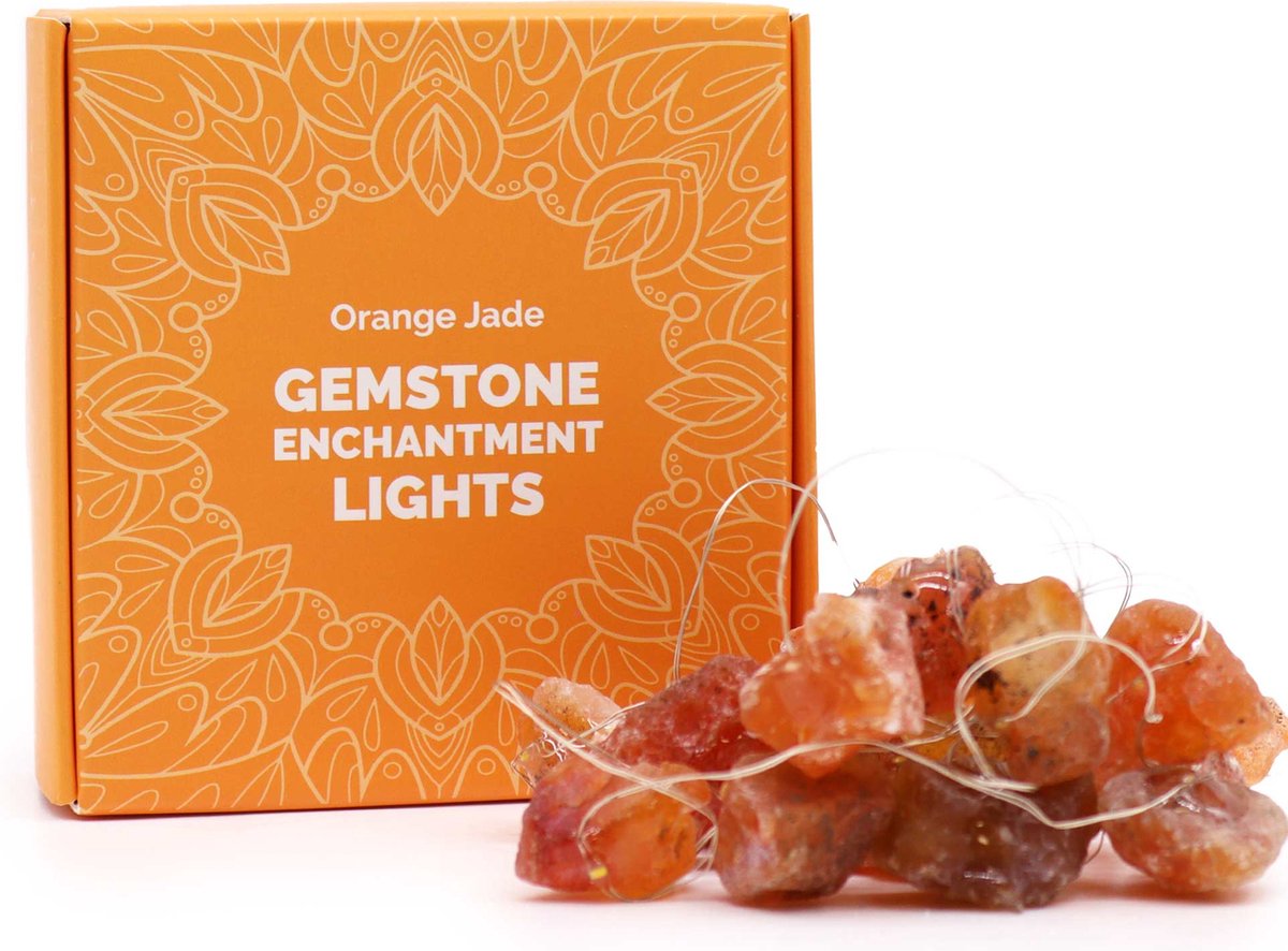 Natuurlijke Edelsteen Decoratieve Slingers - Oranje Jade