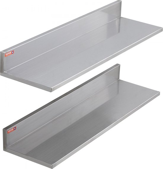 Kruidenrek Wandrek 915 X 356 X 63 Mm, Hangend Keukenrek Met Frame, Zwevend Rek Roestvrij Staal 136 Kg Belastbaar Plank Wandrek Kruidenrek Voor Keukens Restaurants Hotels Enz  P 010915779599