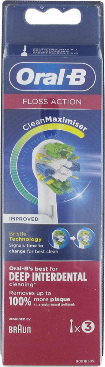 Oral-B Opzetborstels FlossAction 3 stuks