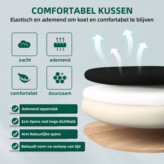 Elekiatech Ergonomische Bureaustoel - Bureaustoel - Bureaustoelen voor Volwassenen - opklapbare armleuningen-150 Kg - Zwart