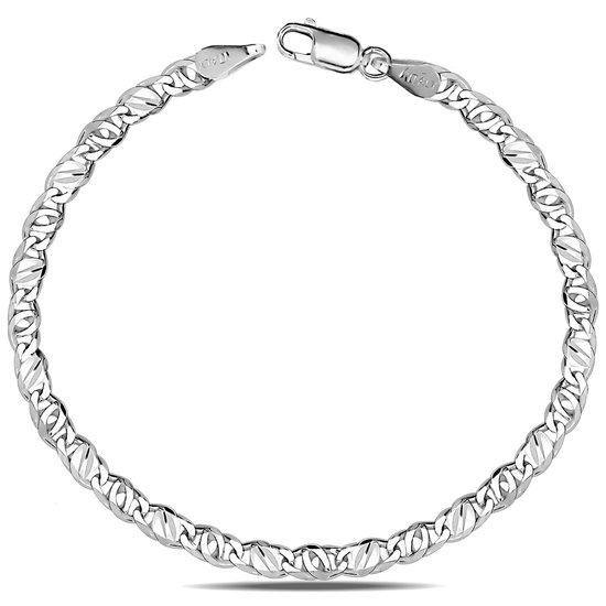 Juwelier Zwartevalk zilveren armband met valkenoog schakel - 23.029/19,5cm