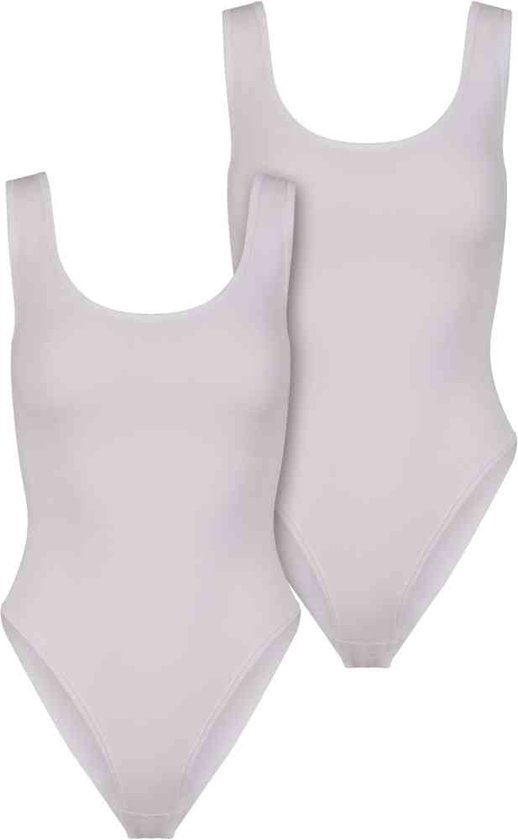 Urban Classics - Organic Tank Body 2-Pack Bodysuit - S - Wit/Wit