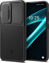 Geschikt voor Spigen Samsung Galaxy S24 Optik Armor Hoesje Camera Slider Zwart
