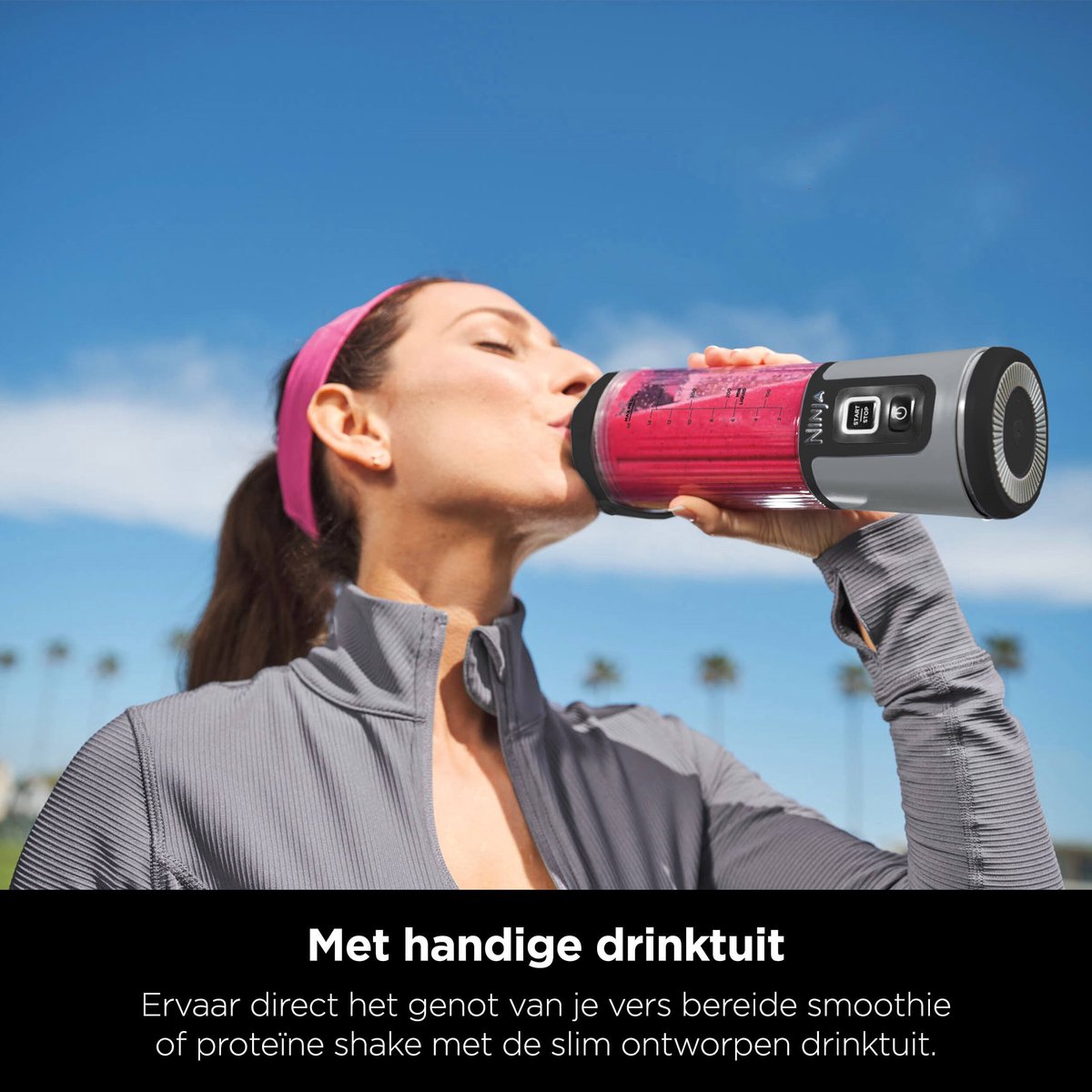 Ninja Blast Draagbare Blender USB Oplaadbaar 700W Smoothie Maker Compact Stil Blauw - Afbeelding 2
