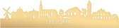 Skyline Leerdam Goud Metallic - 120 cm - Woondecoratie - Wanddecoratie - Meer steden beschikbaar - Woonkamer idee - City Art - Steden kunst - Cadeau voor hem - Cadeau voor haar - Jubileum - Trouwerij - WoodWideCities