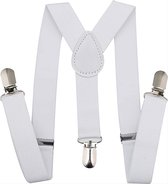 CHPN - Bretels - Witte bretels - Broekhouder - Wit - One size - Verstelbaar - Elastisch - Unisex