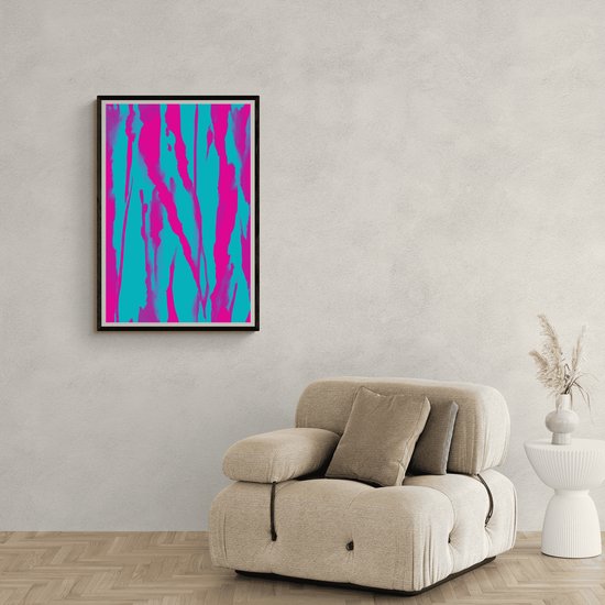 Poster Cyan Color Cyan Magenta Poster - Cyan - Abstract - Moderne Kunst - Kamerdecoratie ...