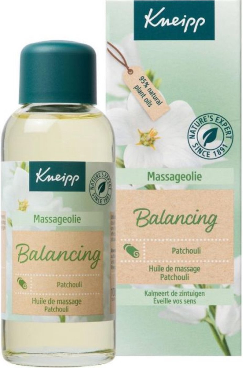 Kneipp Balancing - Massageolie - Patchouli - Zachte en soepele huid - 1 st - 100 ml - Kneipp