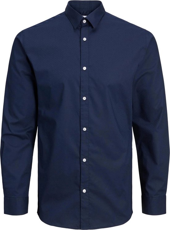 Jack & Jones - Chemises pour hommes Joe Structure - Blauw - Taille XL