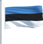 New Age Devi - Estlandse Vlag - 90x150cm - Originele Kleuren - Sterke Kwaliteit - Bevestigingsringen Incl. - Estonian Flag