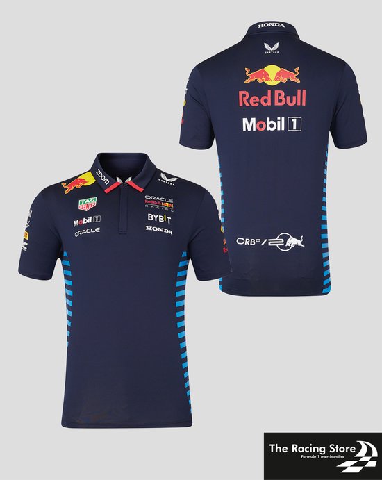 Oracle Red Bull Racing Teamline Kids Polo 2024 JM (140-146) - Max Verstappen - Sergio Perez