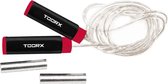 Toorx Fitness - Springtouw PVC Pro - met uitneembare Gewichtjes - Jump Rope - Voor Volwassen en Kinderen - Zwart - Rood