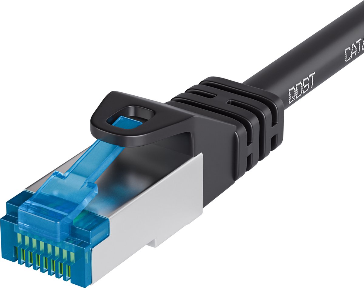 Qost - CAT6A 10G internetkabel - LSZH / UTP - 10 Gbps / 500 MHz - RJ45 Connectoren - Patchkabel / Netwerkkabel - 7.5 meter - Zwart