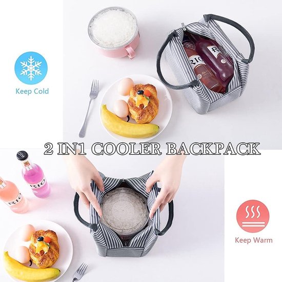 Aosbos Geïsoleerde lunchtas kleine lunchbox voor vrouwen kinderen lunchtassen voor meisjes draagbare zachte draagtassen mini koeler lunchemmer herbruikbare thermische lunchboxen maaltijdvoorbereiding