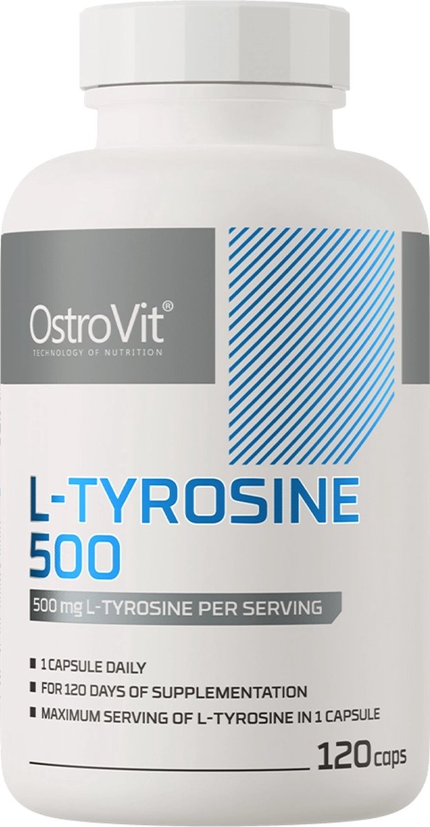 Goedkoopste L-Tyrosine - 500 mg - 120 Capsules - Aminozuren - L-Tyrosine Supplementen - OstroVit