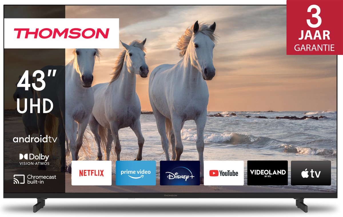 Thomson 43UA5S13 - 4K Ultra HD - Smart Android TV - 3 jaar garantie