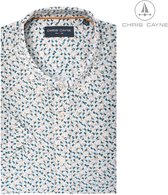 Chris Cayne heren overhemd - blouse heren - 1182 - groen/beige print - maat 3XL