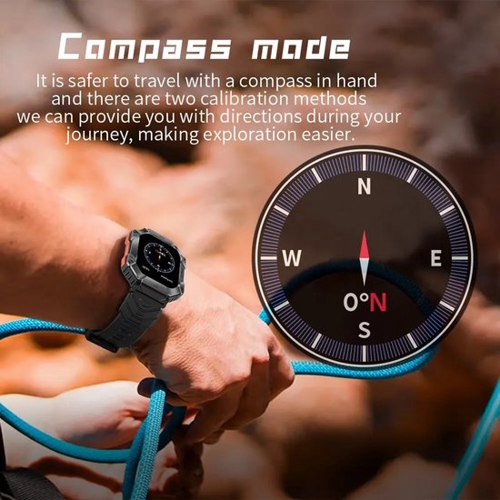 Gejian Gps Militair Smart Watch Mannen Voor Android Ios Ftiness Horloges Ip68. bol