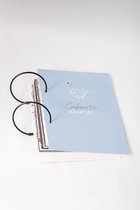 Bewaarbundel geboorte kaartjes - Great Memories - blauw - design Walvis met zilverfolie