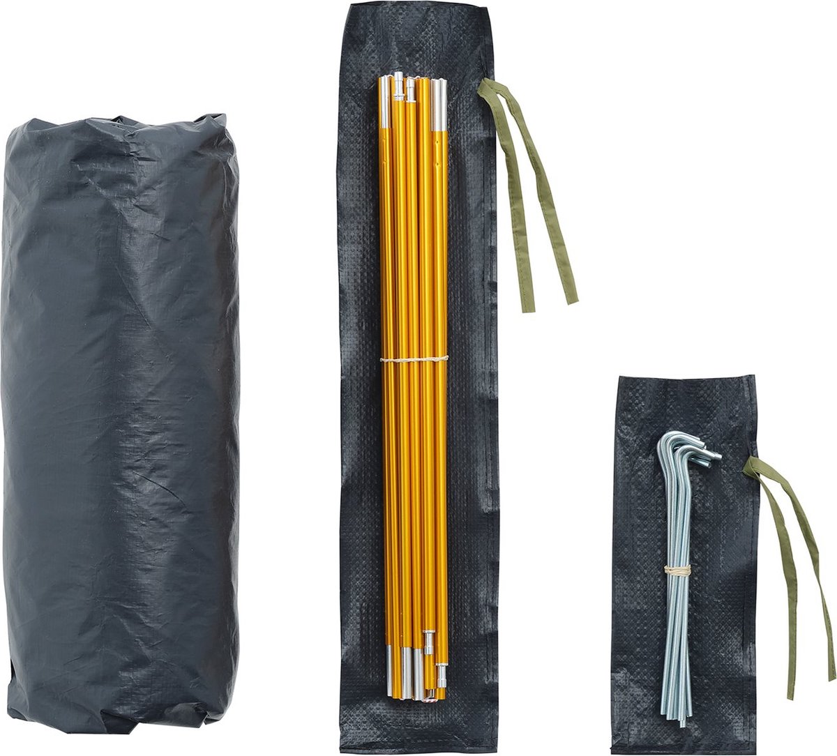 NOMAD® Jade Koepeltent 2 personen | Groen | Slechts 3KG | 2 Persoons Tent Met Binnentent | Waterdicht & Ventilerend | Incl Hoes – foto 8