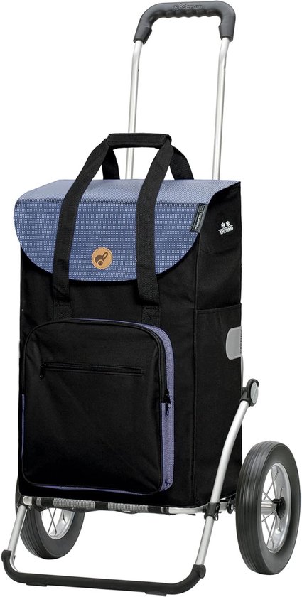 HOMCOM 3-in-1 Opvouwbare Boodschappentrolley 40L, Belastbaar Tot 25 Kg Met Koelvak Zwart~218e6nuti5g00