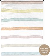 Tapisserie - Toile murale - Ligne - Pastel - Arc-en-ciel - Motifs - 150x200 cm - Tapisserie