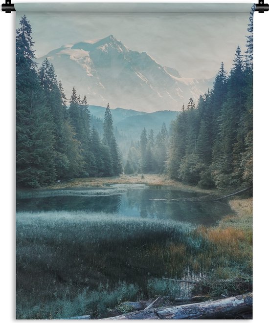 Musihy Tapestry Wandtapijt Wandtapijt, 200 x 200 cm Natuurlijk Woud Wandtapijt Muurkunst voor Slaapkamer Woonkamer Dorm Decor Wandtapijt, Groen