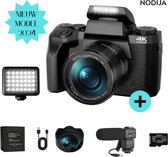 NODIJA® Full HD Digitale Camera 64MP - Professioneel Fototoestel - Vlog Camera - Videocamera - Touch Screen - 128GB SD-kaart