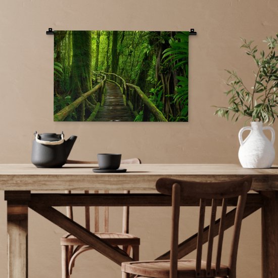 Tapisserie - Tapisserie - Jungle - Pont - Mousse - Nature - Tropical - 60x40 cm - Tapisserie