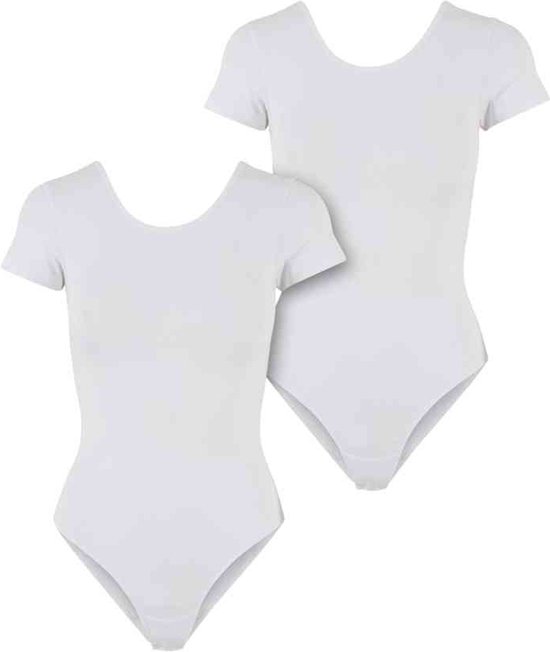 Urban Classics - Organic Stretch Jersey 2-Pack Bodysuit - 4XL - Wit/Wit