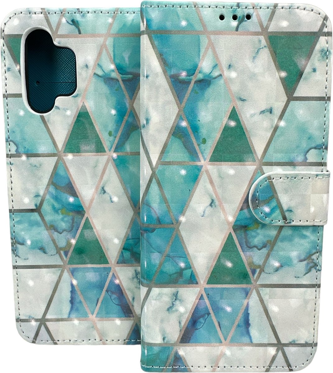 Portemonnee Book Case Hoesje Geschikt voor: Samsung Galaxy A32 5G - Marmer Print