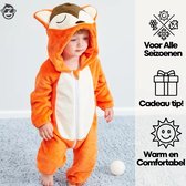 BoefieBoef renard Animal Onesie & Pyjama pour bébé et tout-petit et tout-petit jusqu'à 18 mois - Vêtements d'habillage pour enfants - Costume d'animal Orange