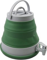 SAMMART - Draagbare watercontainer 6L - Opvouwbare noodkubus - Waterdrager Buitenwateropslag voor kamperen Wandelen Klimmen Backpacken (Grijs/Donker Zeegroen)