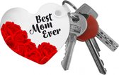 Sleutelhanger Best Mum Ever - Cadeau voor Mama - Moederdag Cadeautje