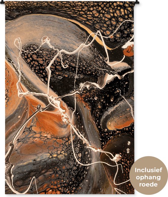 Tenture murale - Toile murale - Peinture - Abstrait - Moulage Acryl - 120x180 cm - Tapisserie