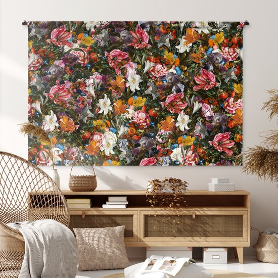 Tapisserie - Toile Murale - Fleurs - Art - Oude Meesters - 180x120 cm - Tapisserie