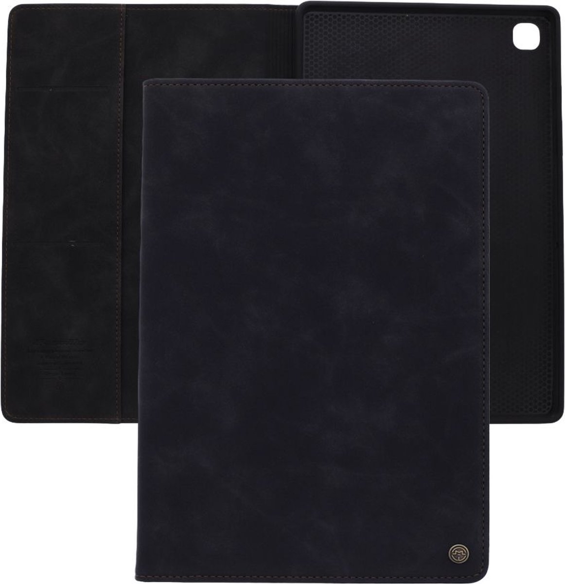Bookcase hoesje - Tabletcase met pasjeshouder - Zwart - Geschikt voor: Samsung Galaxy Tab A7 10.4 (2020)
