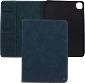 Bookcase hoesje - Étui pour tablette avec porte-cartes - Vert-bleu - Convient pour : Apple iPad Pro 11 (2022) / iPad Pro 11 (2021) / iPad Pro 11 (2020)