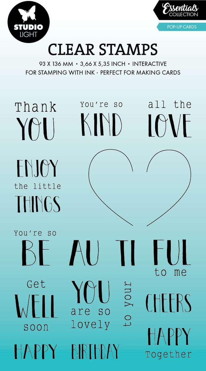 Clear stamps Pop-up cards - Essentials nr. 636